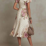 Alba | Elegante Vestido Midi Floral Retro