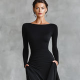 Norfy - Roupa elegante com pregas fluidas