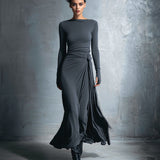 Naomie | Vestido Maxi com Laço de Seda