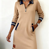 Sofia | Vestido Polo Zippé de Mangas Longas