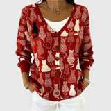 Karine - Cardigan com botões em malha