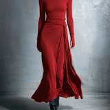 Naomie | Vestido Maxi com Laço de Seda