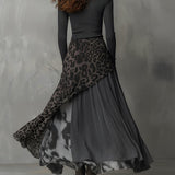 Martina | Vestido longo com padrão de leopardo