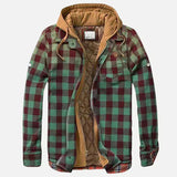 Alain – Casaco xadrez com patchwork para homem