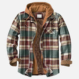 Alain – Casaco xadrez com patchwork para homem