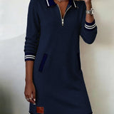 Sofia | Vestido Polo Zippé de Mangas Longas