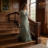 Daniela | Vestido maxi fluido elegante com halter para Mulher