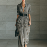 Zefirina | Vestido Plissado Longo
