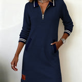 Sofia | Vestido Polo Zippé de Mangas Longas