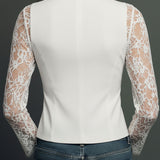 Claudia · Blazer de Mulher Preto com Renda