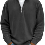 Marc | Pullover de Gola Zippada Cotelada