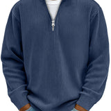 Marc | Pullover de Gola Zippada Cotelada