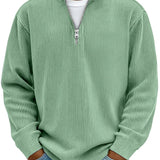 Marc | Pullover de Gola Zippada Cotelada