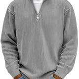 Marc | Pullover de Gola Zippada Cotelada