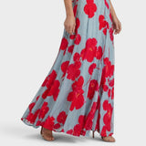Daniela | Vestido maxi fluido elegante com halter para Mulher