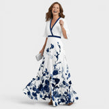 Daniela | Vestido maxi fluido elegante com halter para Mulher