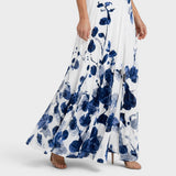 Daniela | Vestido maxi fluido elegante com halter para Mulher