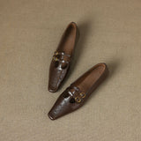 Ceyla | Sapatos planos Mary Jane de dupla alça com perfurações