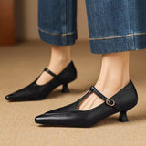 Tirea | Sapatos de salto em couro verdadeiro