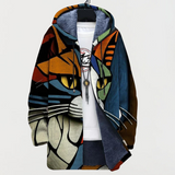 Darcy | Cardigan com Padrão de Cabeça de Gato
