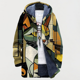Emerson | Cardigan com Padrão Geométrico de Gato