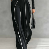 Emma | Conjunto Elegante com Gola Alta e Calças Largas