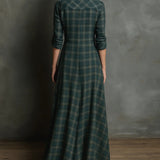 Valentina | Vestido longo xadrez
