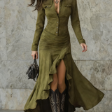 Carlotta | Vestido longo com volantes