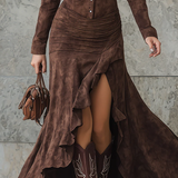 Carlotta | Vestido longo com volantes
