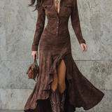 Carlotta | Vestido longo com volantes