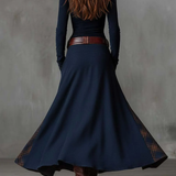Graciete | Vestido longo de camurça com cinto