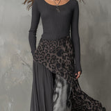 Martina | Vestido longo com padrão de leopardo