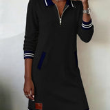 Sofia | Vestido Polo Zippé de Mangas Longas