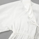 Conjunto de blusa com babados Alexa, laço e calções