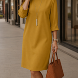 Sabine | Vestido Midi Fluido Efeito Barriga Lisa