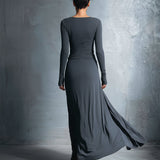 Naomie | Vestido Maxi com Laço de Seda