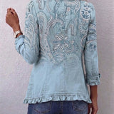 Emilia | Casaco Vintage Paisley com Volantes