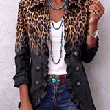 Valentina | Blazer Leopardo Ombré com Volantes
